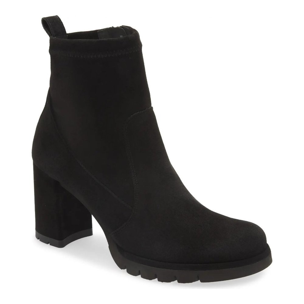 $510 PAUL GREEN Nadia Suede Lug Sole SOCK Bootie SUEDE PLATFORM 8 US (TE21)